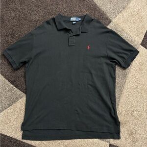 Ralph Lauren Black Polo Shirt with Red Logo